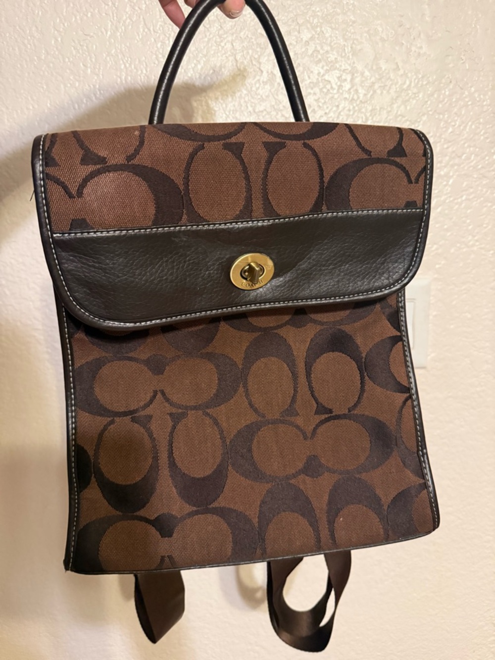 Coach Legacy Backpack with Gold Turn-Lock